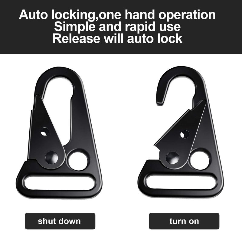 WILLBOND 12 Pieces 1 Inch Enlarged Mouth Clip Sling Clasp Olecranon Hook for Keychain Snap Hooks Outdoor Bag - Image 2